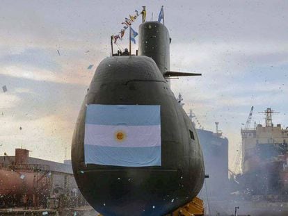 O submarino ARA San Juan em Buenos Aires.