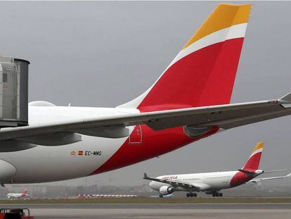 Avião da Iberia, companhia do grupo IAG, em imagem de arquivo.