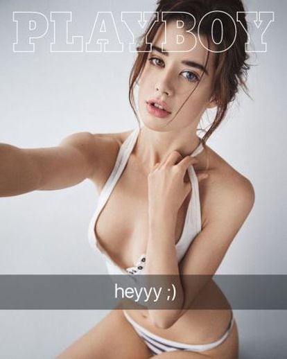 Sarah McDaniel na capa de março da 'Playboy'.
