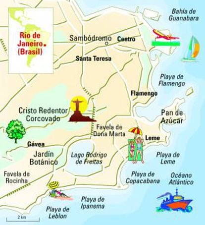 Mapa do Rio de Janeiro.