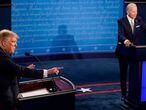 Donald Trump y Joe Biden en el debate televisivo del pasado martes