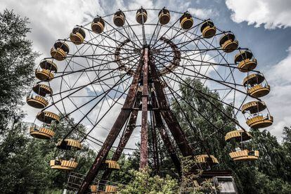 A famosa roda gigante de Chernobyl, que não foi inaugurada e hoje continua a ser um poderoso símbolo do desastre.