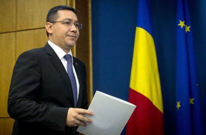 Victor Ponta, em um ato em novembro de 2014.