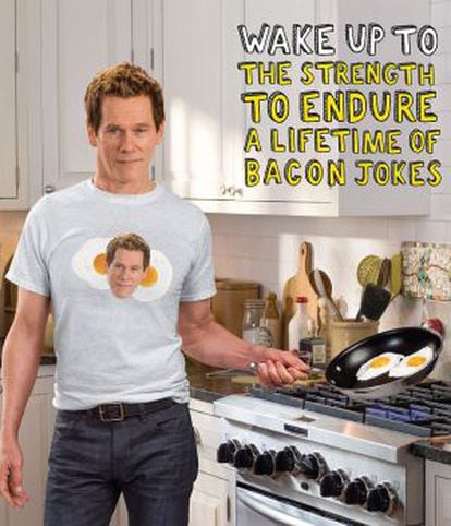 Kevin Bacon, no cartaz da campanha do IncredibleEggs.