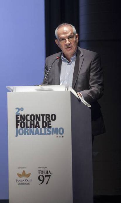 O diretor do EL PAIS, na palestra do Encontro Folha de Jornalismo.