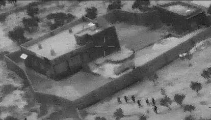 Captura de vídeo que mostra o ataque de forças especiais dos EUA à casa de Al Bagdadi, em 26 de outubro.