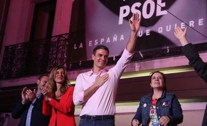 Discurso de Pedro Sánchez após vitória nas urnas na noite deste domingo, 28