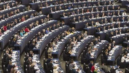 Vista geral durante uma sessão plenária do Parlamento Europeu em Estrasburgo.