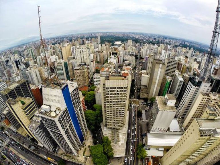 Vista aérea da Avenida Paulista.