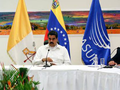 Nicolás Maduro, durante o encontro.