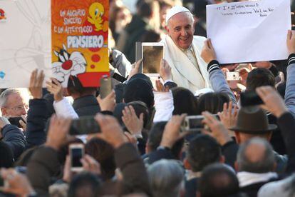 O Papa no dia do seu aniversário, em 17 de dezembro.