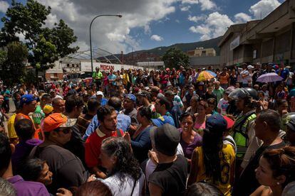 Protesto contra a escassez e o preço dos alimentos no bairro de Catia, na periferia de Caracas.