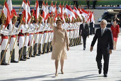Dilma desfilou,na cerimônia de posse, 6kg mais magra.