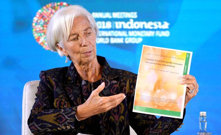 Christine Lagarde, na recente reunião do FMI em Bali.