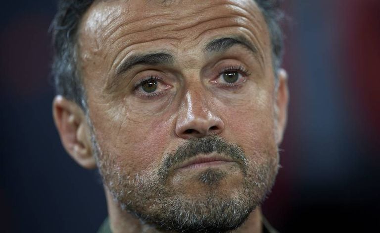 Luis Enrique, durante uma partida com a seleção espanhola.
