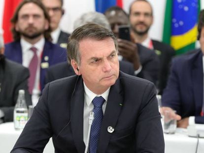 Jair Bolsonaro, durante a reunião dos líderes dos BRICS.