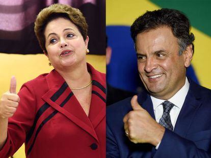 Dilma e A&eacute;cio.