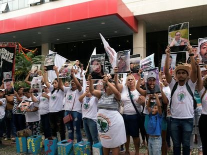 Protesto contra a mineradora Vale, em Belo Horizonte, no dia 20 de janeiro de 2020.