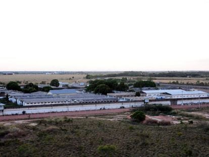 Vista da penitenciária em Roraima, local de massacre.