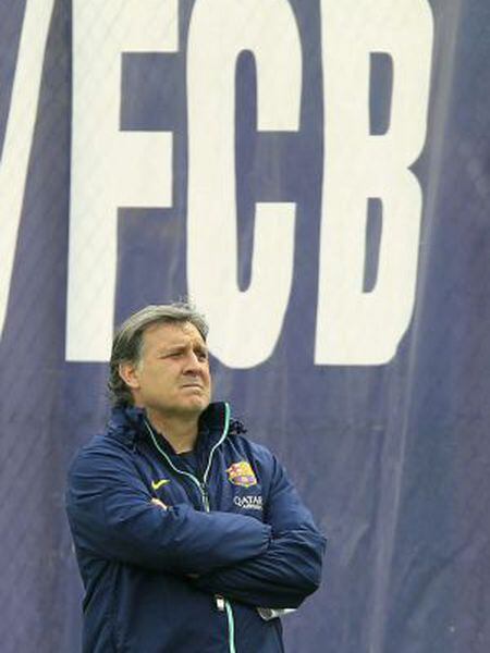 Martino, durante treinamento do Barcelona neste sábado.