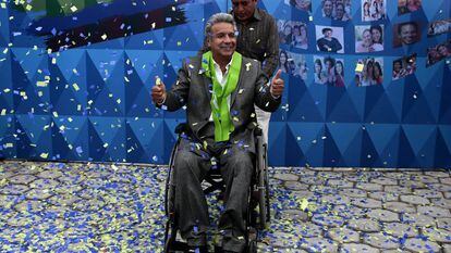 Lenín Moreno, vencedor das eleições no Equador, na terça-feira.
