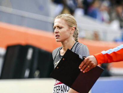 Stepanova, no campeonato europeu de atletismo, em Amsterdã.
