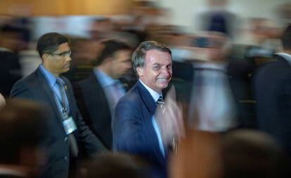 Bolsonaro na posse do ministro da Defesa, general Fernando Azevedo e Silva.