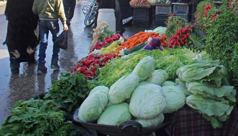 Feira na cidade Síria de Idlib.