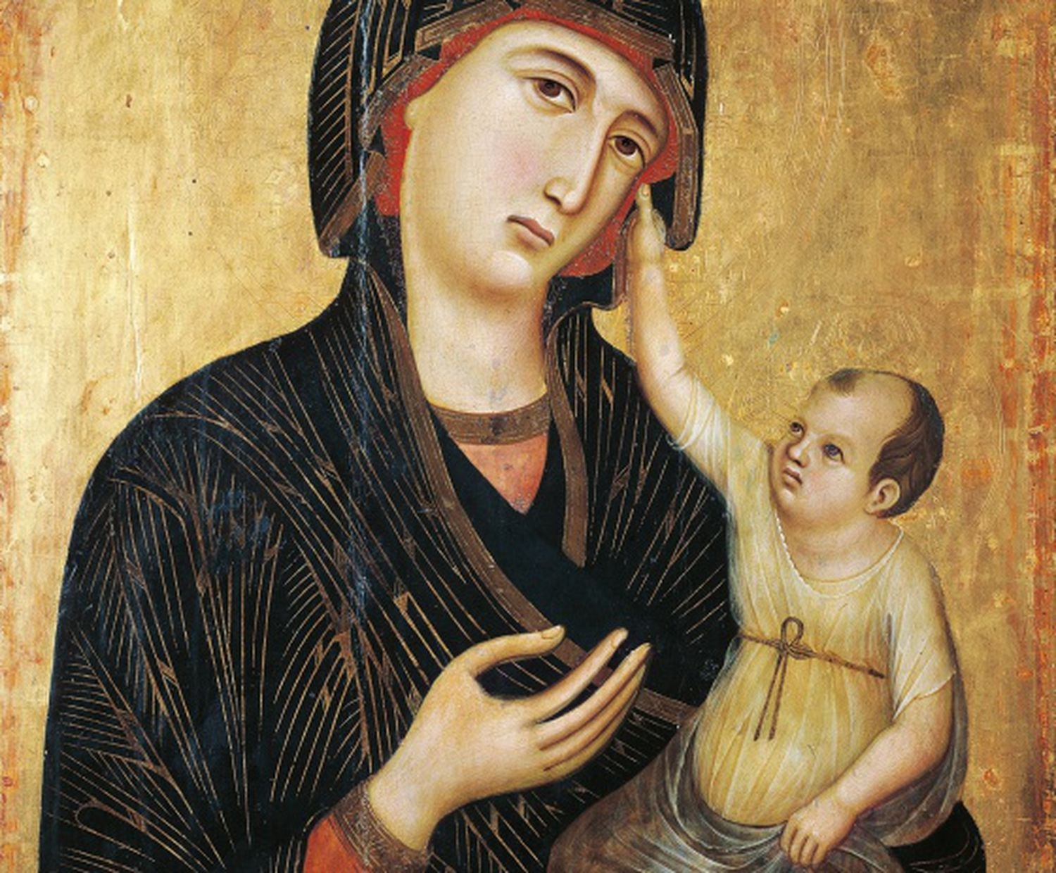 A Virgen de Duccio di Buoninsegna (1283-1284), no Museu Dell'Opera Metropolitana (Siena)