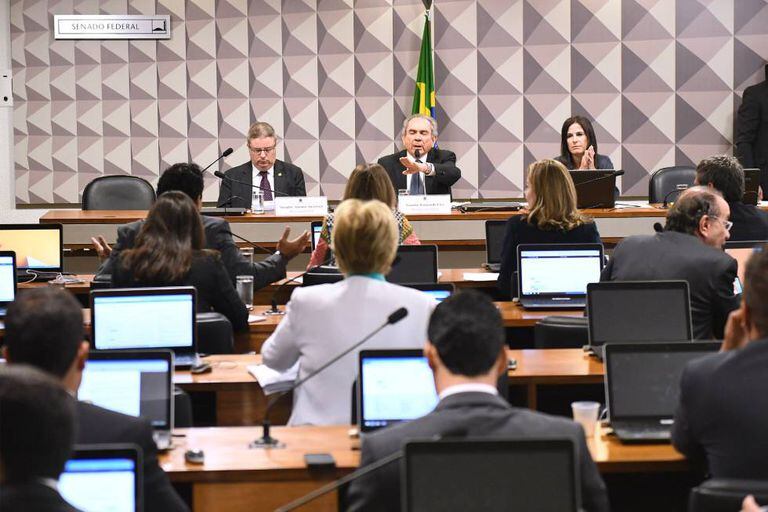A comissão do Senado, nesta quarta-feira.