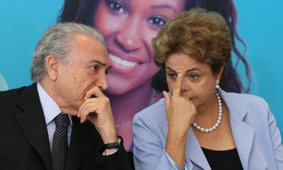 Michel Temer e Dilma Rousseff, em agosto deste ano.