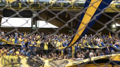 A torcida do Boca Juniors no último clássico.