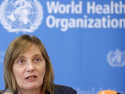 A vice-diretora da Organização Mundial da Saúde (OMS), Marie-Paule Kieny, explica as conclusões do Comitê de Ética.