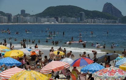 Praia de Copacabana, no Rio. 