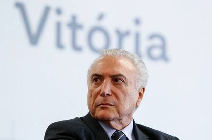 Michel Temer, em um ato na quinta-feira passada em Vitória do Espírito Santo