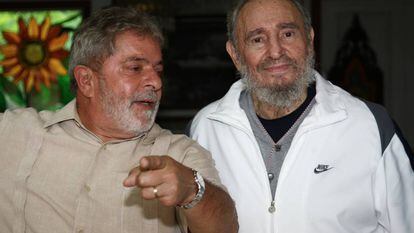 Lula e Fidel em Havana, em foto do Facebook do brasileiro.