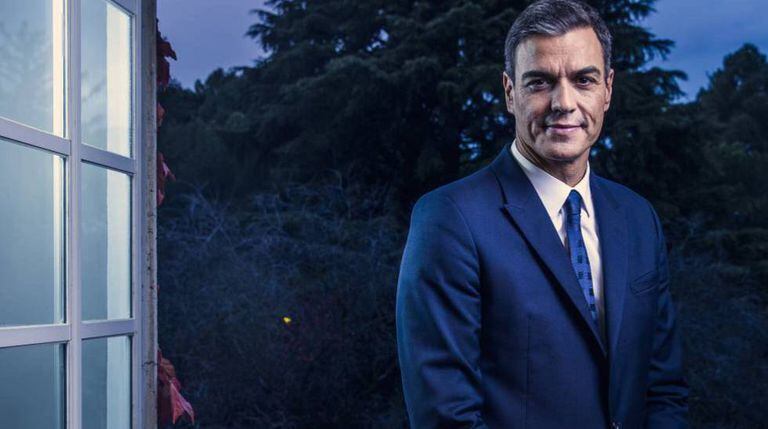 Pedro Sánchez, no palácio de La Moncloa