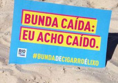 Uma das fotos da campanha criada pelo movimento carioca. 