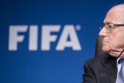 Joseph Blatter, presidente da FIFA, no dia 20 de mar&ccedil;o. 