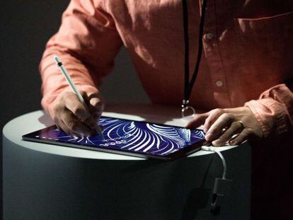 O tablet iPad Pro durante apresentação em 9 de setembro.