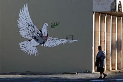 Outra obra de Banksy em Belén (Cisjordânia).