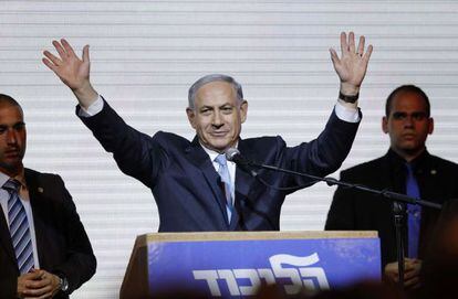Benjamin Netanyahu celebra vitória em Tel Aviv.