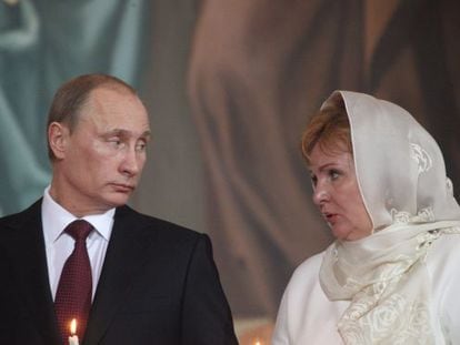 Putin e sua ex-mulher, Lyudmila, em foto de 2011.
