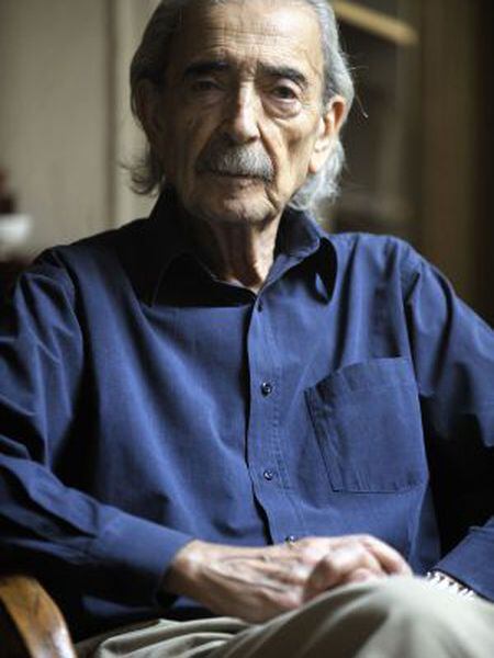 Juan Gelman, em sua casa, em abril do ano passado.