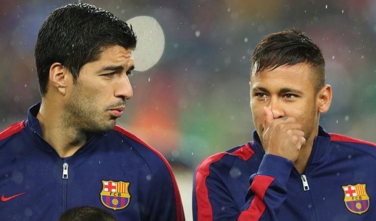 Suárez e Neymar: amigos e rivais.