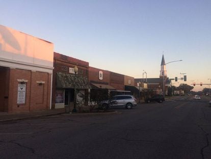 A rua principal de Hope (Arkansas).