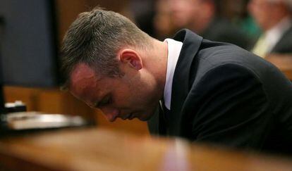 Oscar Pistorius no julgamento.