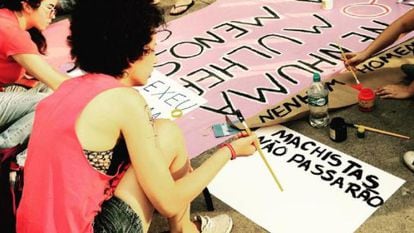 Protesto em São Paulo contra o projeto.