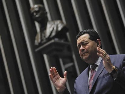 Presidente da Assembleia de Deus no Amazonas, pastor Jonatas Câmara participa de homenagem aos 100 anos da igreja no Senado em novembro de 2017.