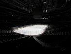 The Capital One Arena, home of the Washington Capitals NHL hockey club, sits empty Thursday, March 12, 2020, in Washington. The NHL is following the NBA's lead and suspending its season amid the coronavirus outbreak, the league announced Thursday. (AP Photo/Nick Wass)